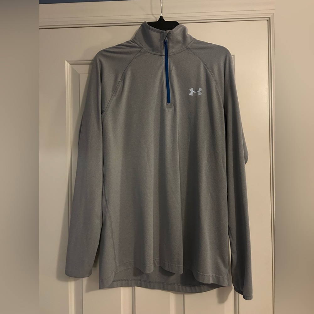 Under Armour Men's Performance Quarter Zip in Gray and Blue